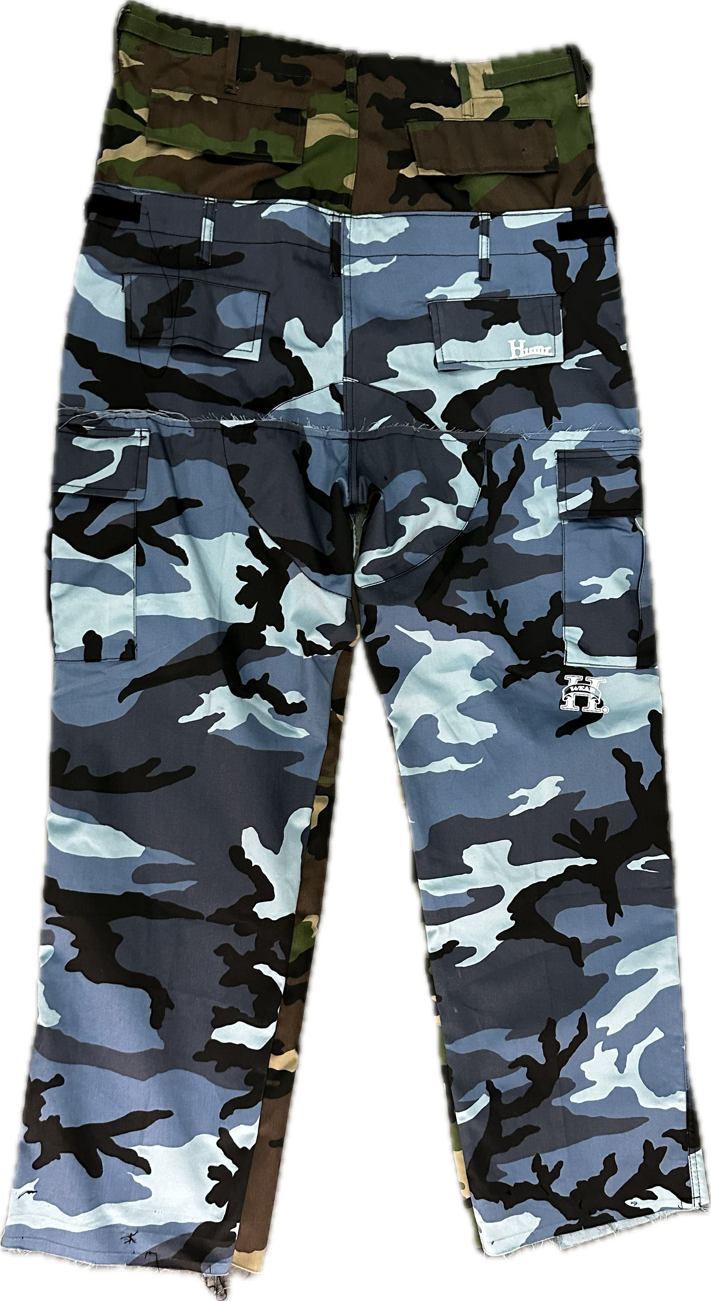 Reworked Double Cargo Pants 2.0 Woodland/Blue