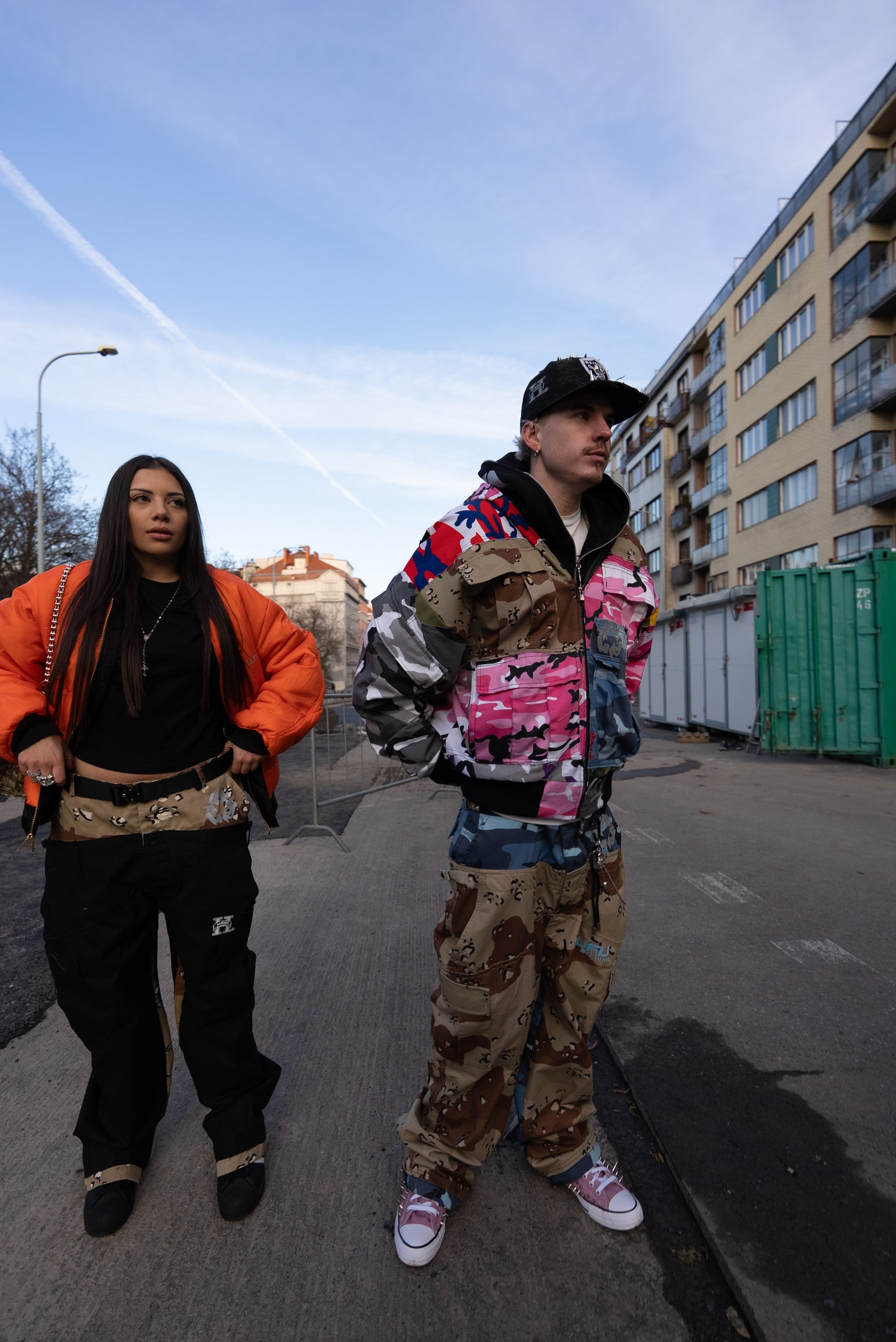 "Fly High" Jacket Green World - Black/Orange