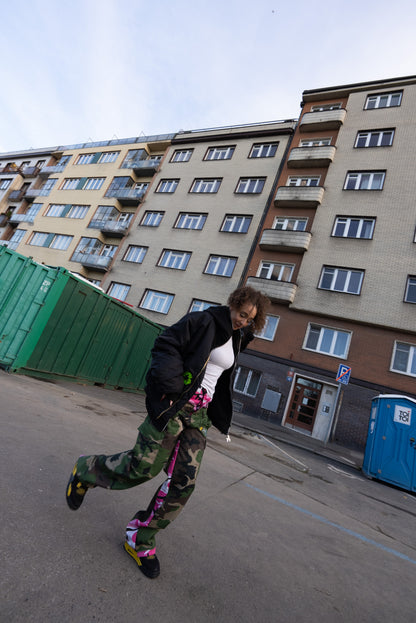 Reworked Double Cargo Pants 2.0 Pink/Woodland
