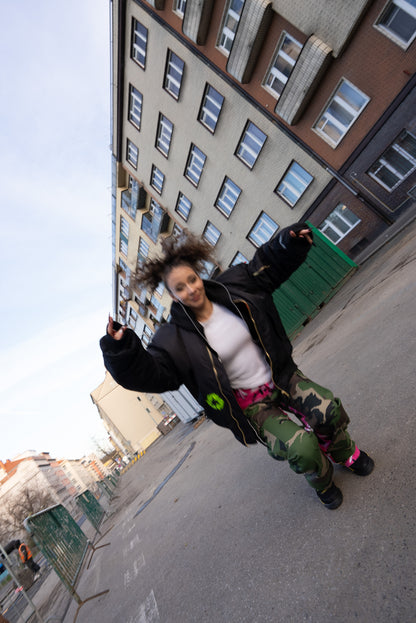 "Fly High" Jacket Green World - Black/Orange