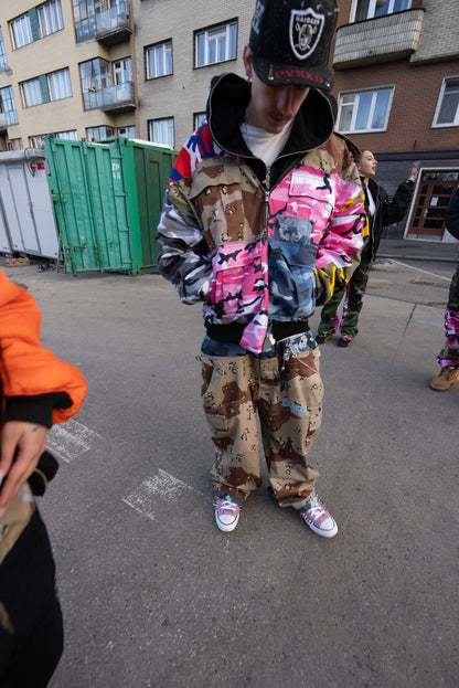 Reworked Double Cargo Pants 2.0 Blue/Desert