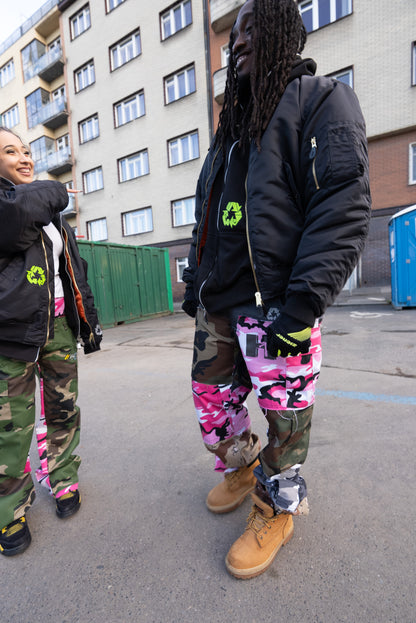 "Fly High" Jacket Green World - Black/Orange