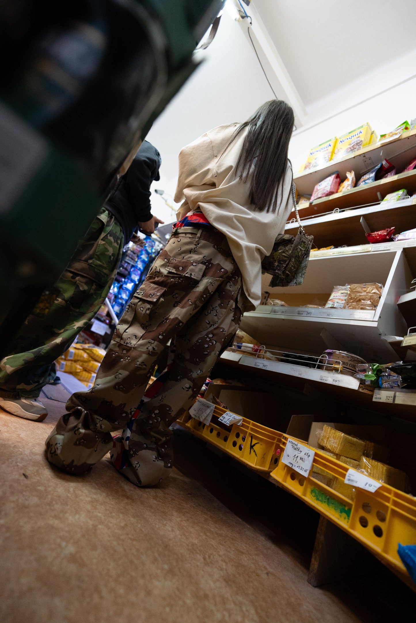 Reworked Double Cargo Pants 2.0 Blue-Red/Desert