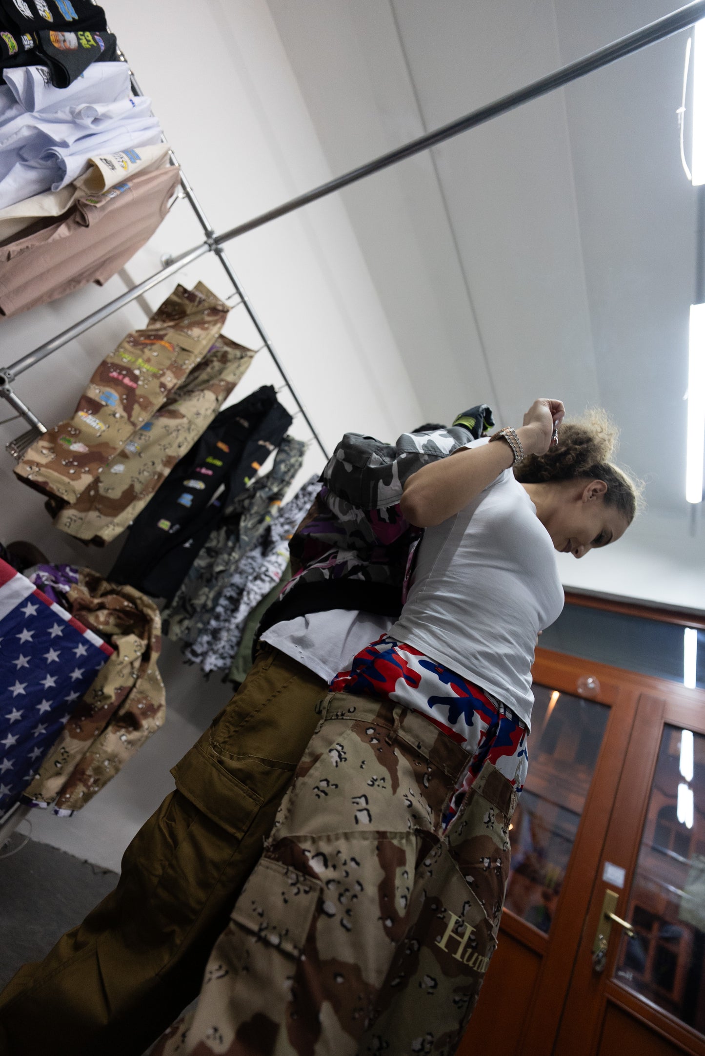 Reworked Double Cargo Pants 2.0 Blue/Beige