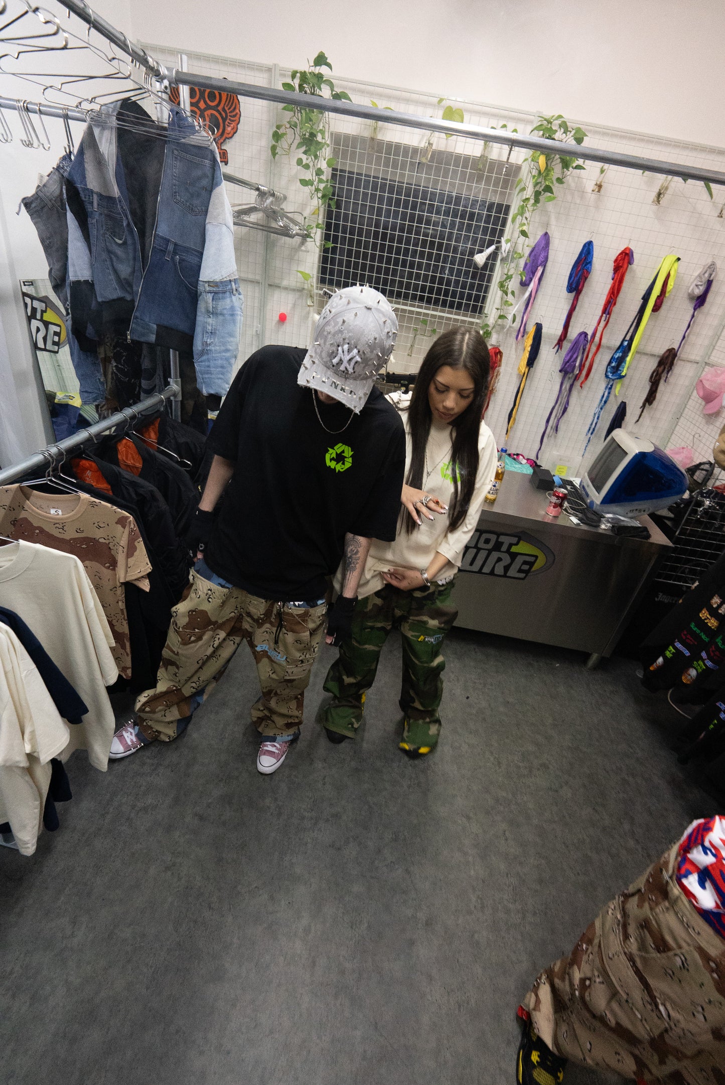 Reworked Double Cargo Pants 2.0 Yellow/Woodland