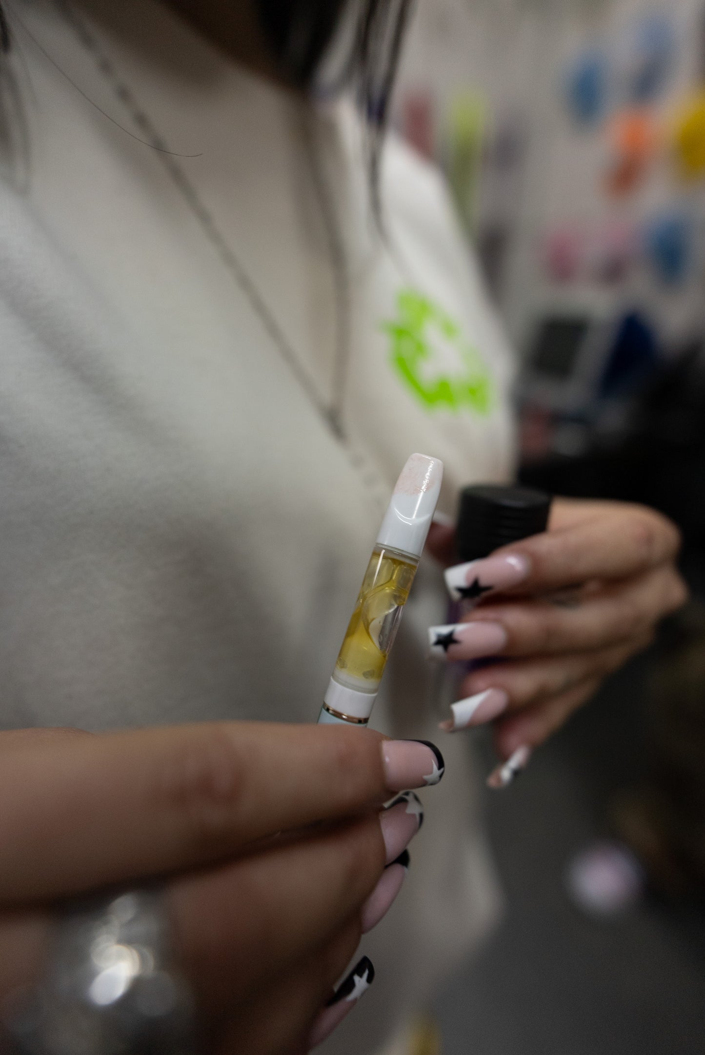 Green World Distressed Tee Beige