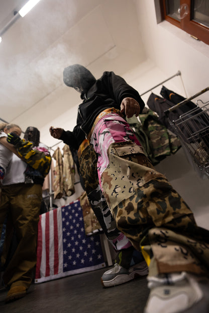 Reworked Double Cargo Pants 2.0 Blue/Beige