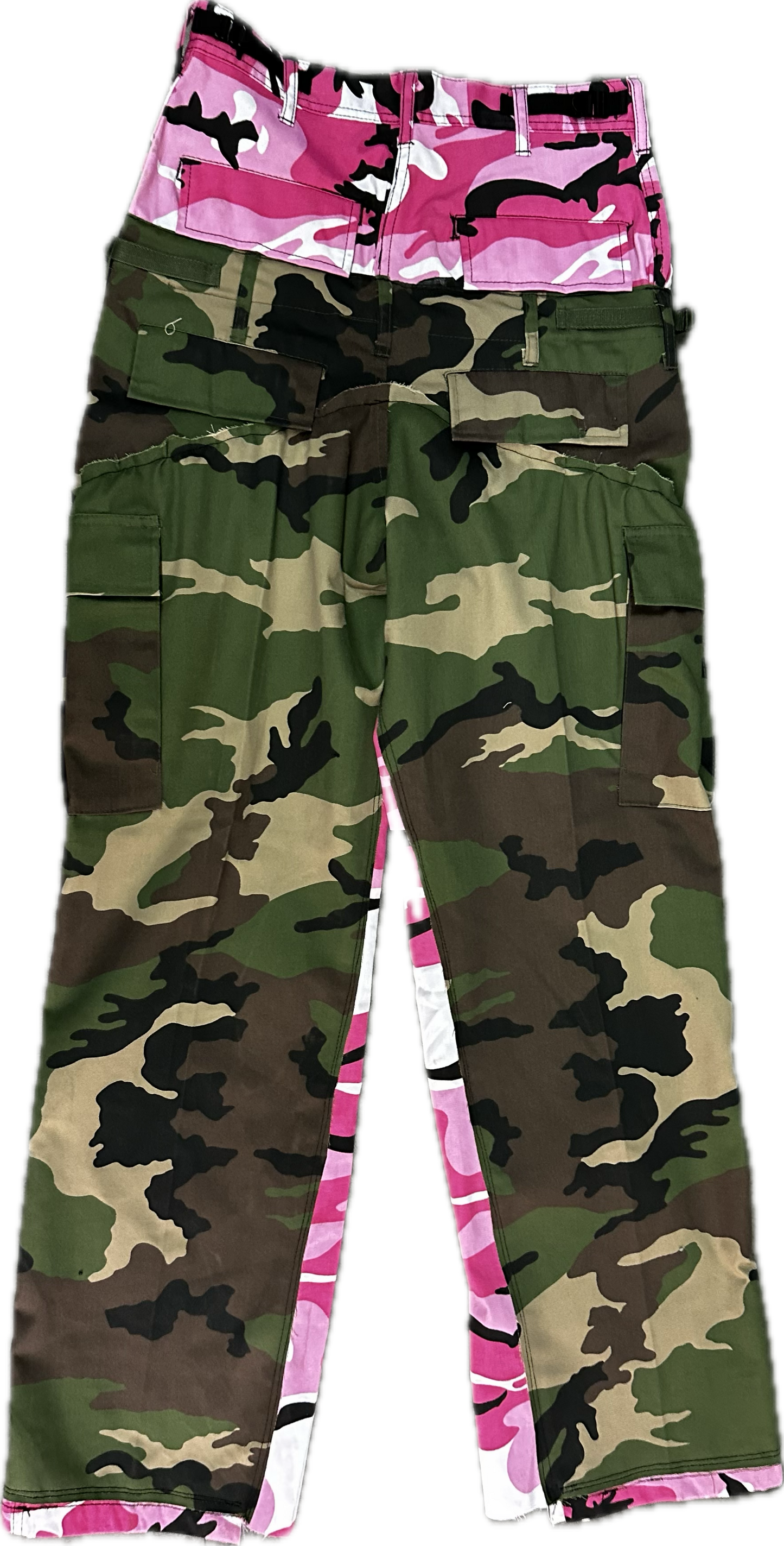 Reworked Double Cargo Pants 2.0 Pink/Woodland