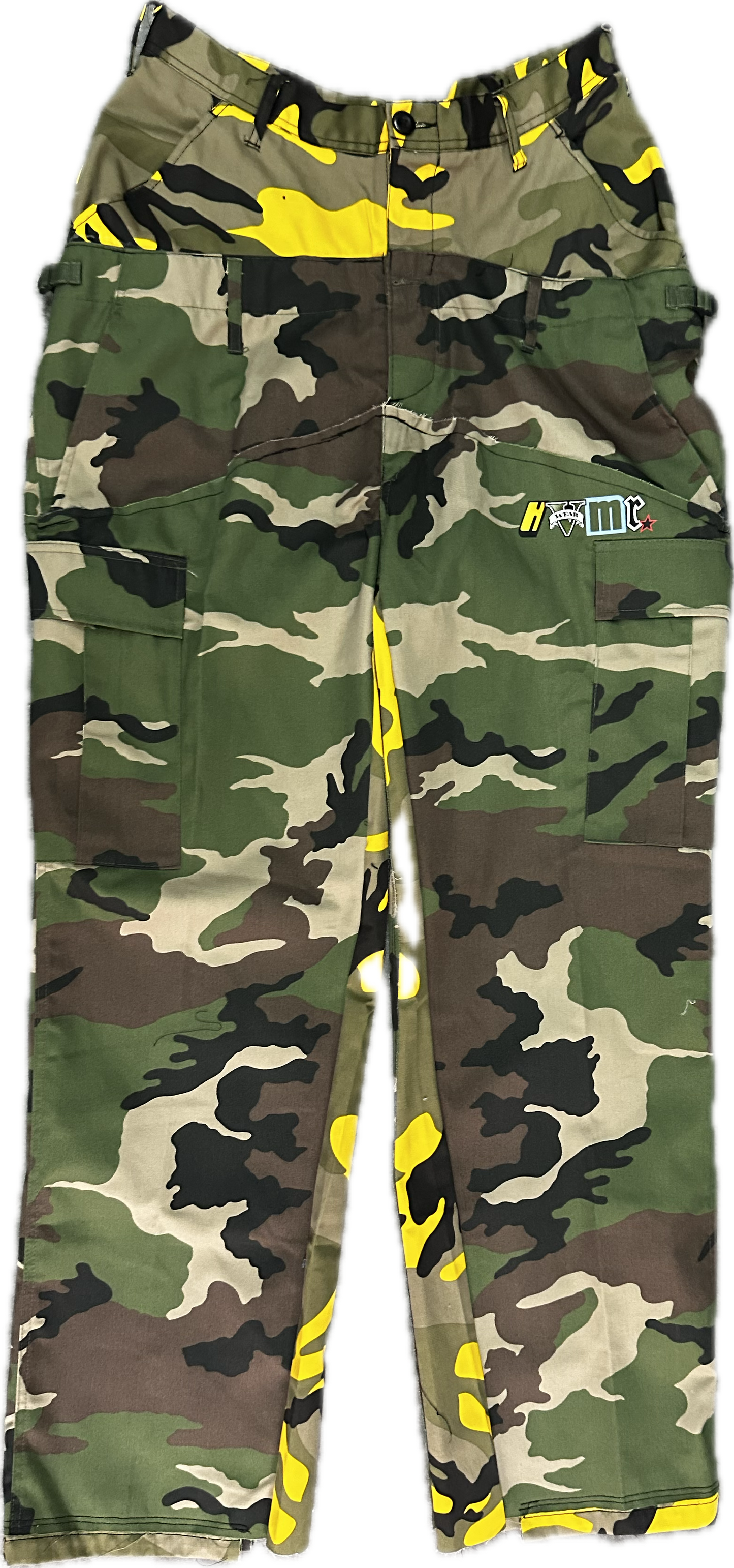 Reworked Double Cargo Pants 2.0 Yellow/Woodland