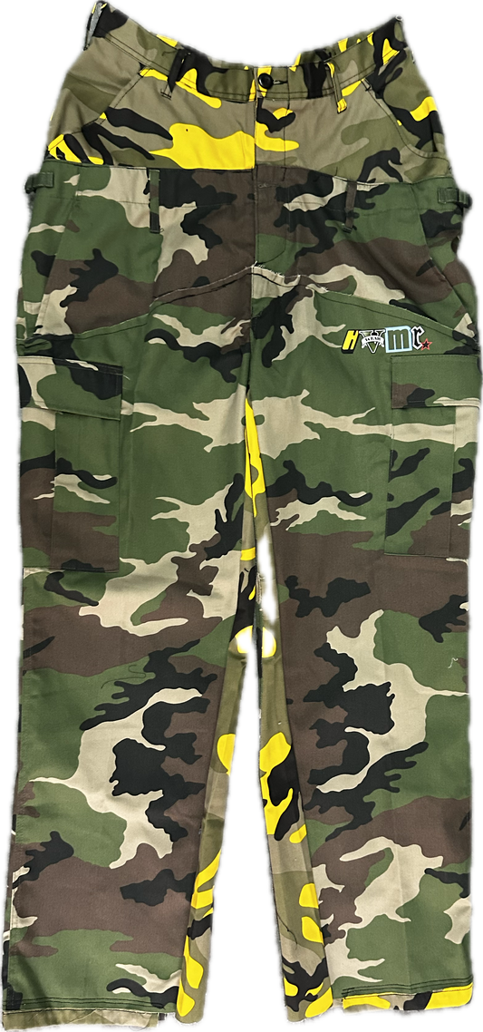 Reworked Double Cargo Pants 2.0 Yellow/Woodland