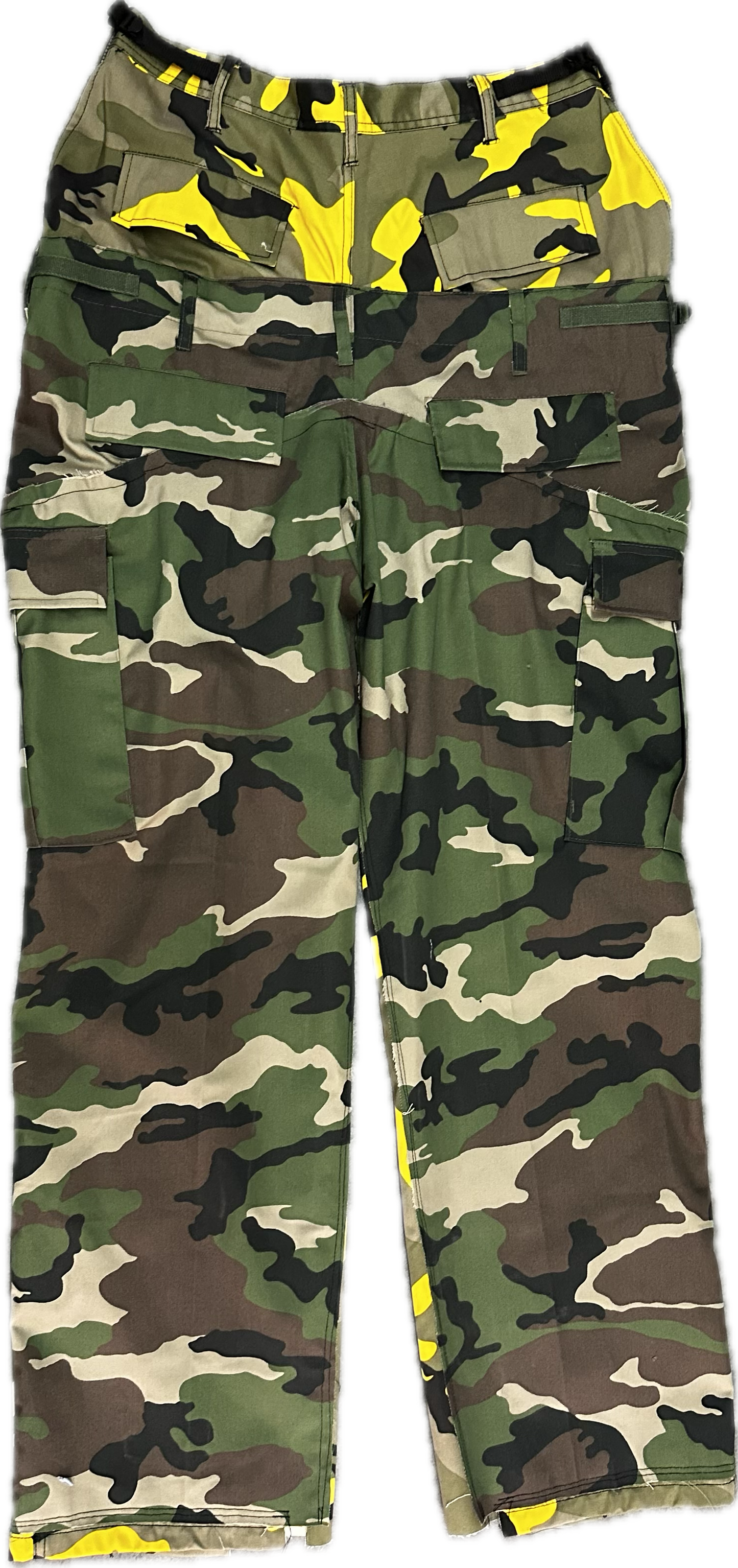 Reworked Double Cargo Pants 2.0 Yellow/Woodland