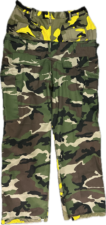 Reworked Double Cargo Pants 2.0 Yellow/Woodland