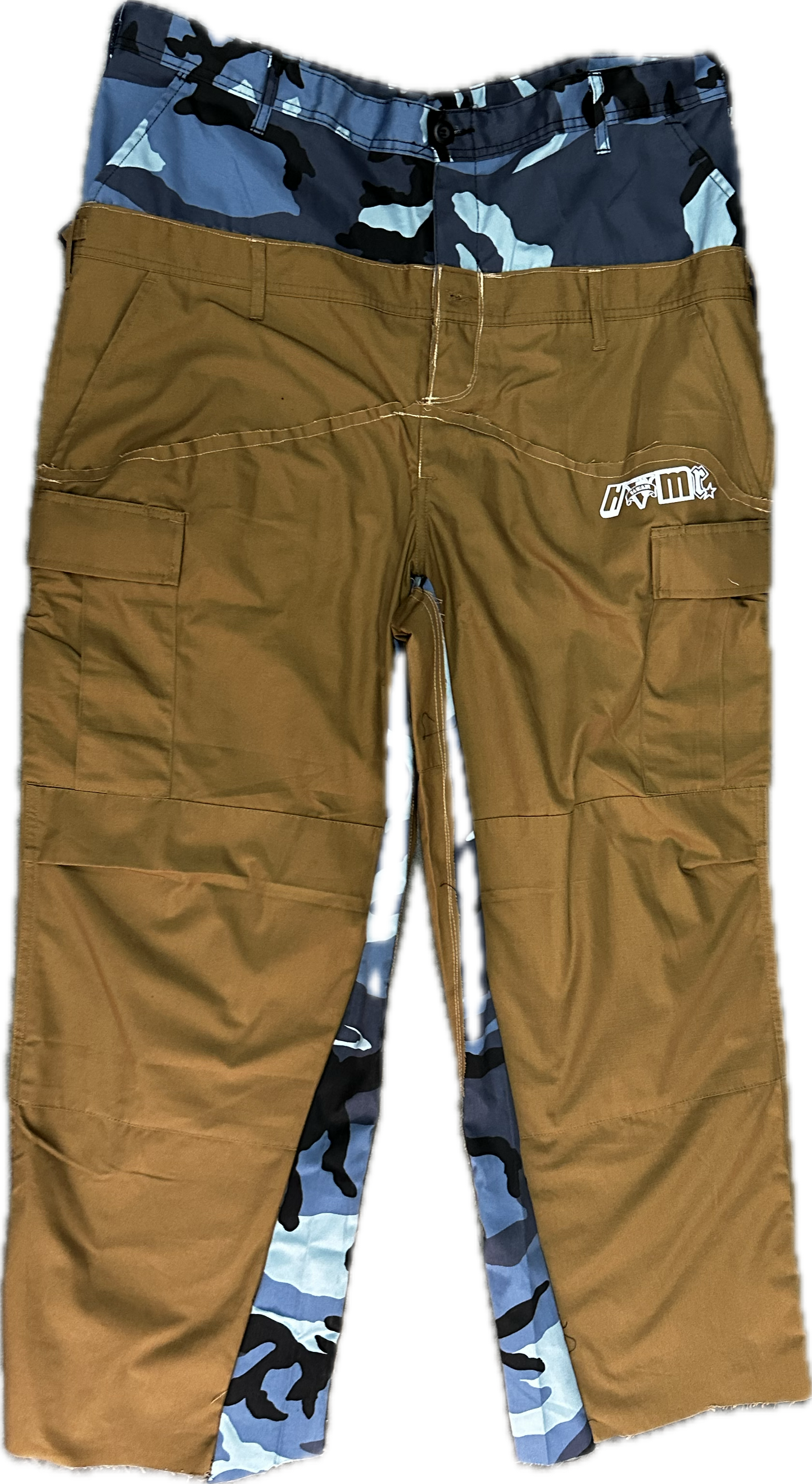 Reworked Double Cargo Pants 2.0 Blue/Beige