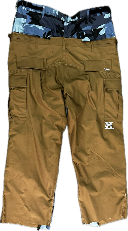 Reworked Double Cargo Pants 2.0 Blue/Beige