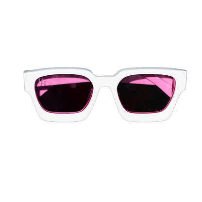 "District 821" Sunglasses White/Pink